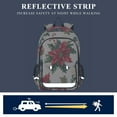 thumbnail image 5 of FORMRS Unisex School Backpack 17" Student Travel Bag with Laptop Compartment, Christmas Poinsettia, 5 of 7