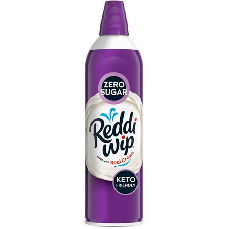 Reddi-wip Zero Sugar Whipped Topping Made with Real Cream, Perfect for Pumpkin & Apple Pie, 13 oz