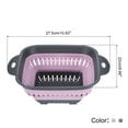 thumbnail image 2 of Unique Bargains Square Collapsible Silicone Colander with Handle Gray,Pink, 2 of 6