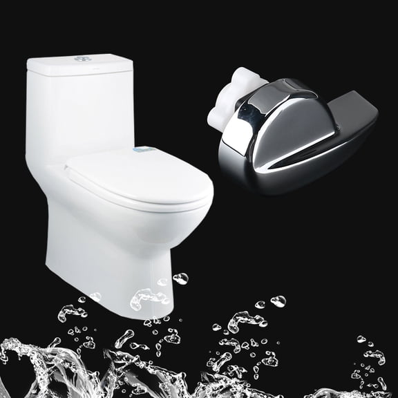 Masteelf 1Pack Iron Frame Side Mount Design Toilet Lever Handle for Toilet Tank Golden