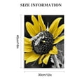 thumbnail image 2 of Acheng Sunflower Wall Art Painting Decor- Yellow Floral Flower Canvas Picture Black and White Posters Prints Nature Bee Rustic Farmhouse Artwork Living Room Bathroom Kitchen Decoration 12x16 in, 2 of 5