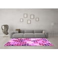 thumbnail image 3 of Ahgly Company Indoor Round Abstract Pink Contemporary Area Rugs, 8' Round, 3 of 4