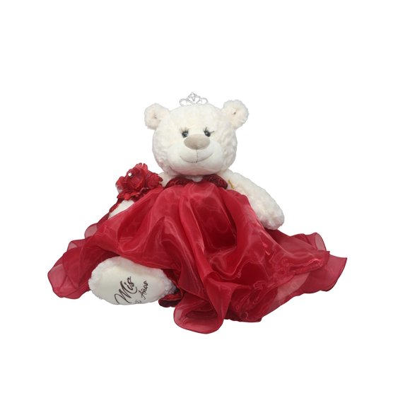 20 Quince Anos Quinceanera Last Doll Teddy Bear with Dress (centerpiece) Burgundy B16831-7