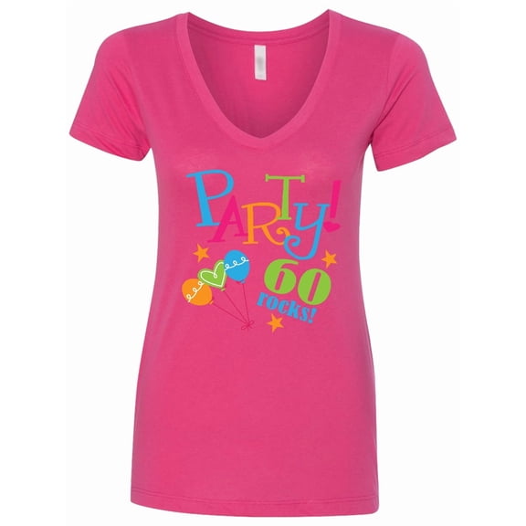 Inktastic 60th Birthday Party Women's V-Neck T-Shirt