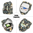 thumbnail image 5 of FORMRS Mini Backpack Purse for Women Travel Daypack Casual Shoulder Bag, Mystical Owls Pattern, 5 of 7