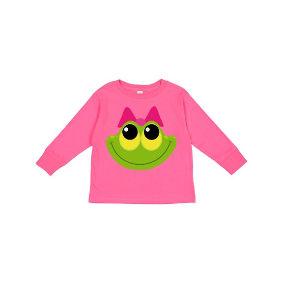Inktastic Frog Face Girl Girls Long Sleeve Toddler T-Shirt