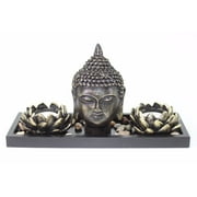 New Tabletop Zen Buddha Lotus Tea Light Candle Incense Holder Home Decor Relaxing Gift CIH50