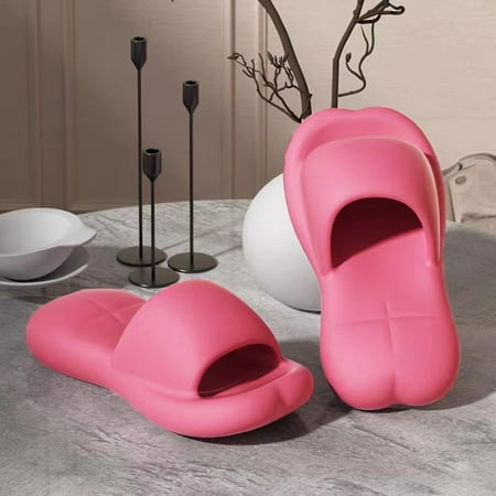

Namzi Slippers for Women and Men Non Slip Quick Drying Shower Slides Bathroom Sandals ，Ultra Cushion ，Thick Sole（Size：40-41，Rose）