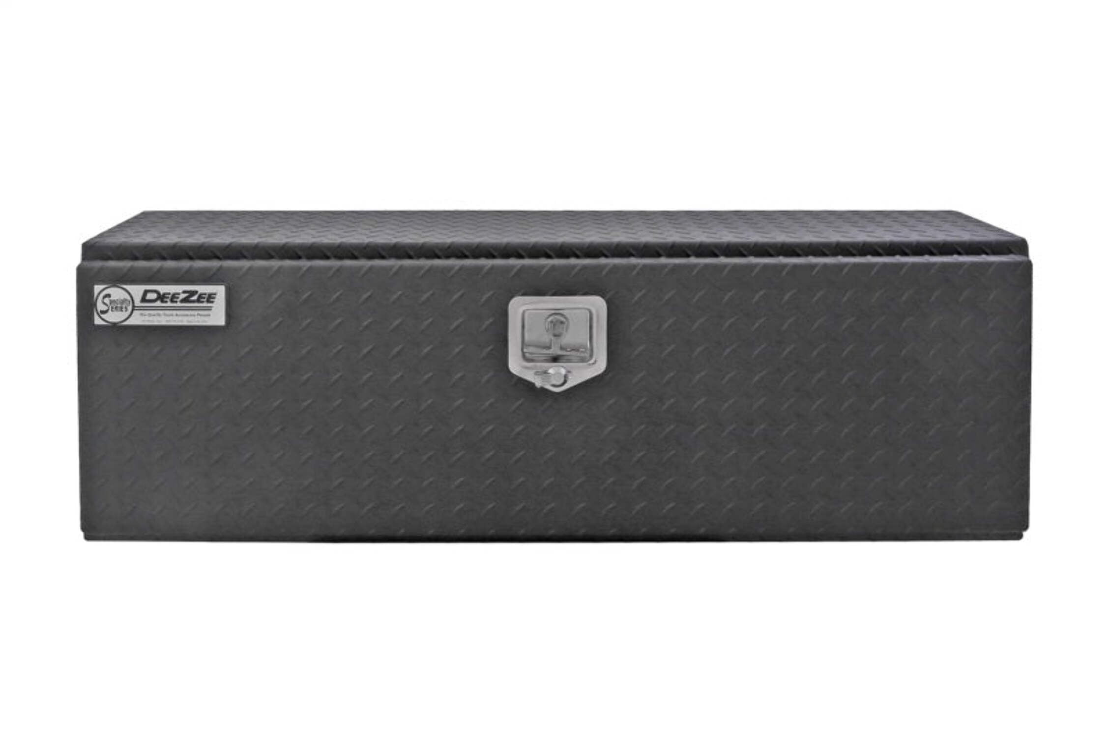 Dee Zee DZ70TB Specialty Series Top Sider Tool Box; Volume 5.33 cu. ft.; L 48 in.. x W 12 in. x H 16 in.; Single Door; Textured Black; Brite-Tread Aluminum;