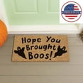 thumbnail image 3 of Evergreen 16 x 28 Inches Hope you Brought Boos Welcome Door Mat | Non-Slip Rubber Backing | Dirt catching Natural Coir | Indoor and Outdoor Home Decor, 3 of 6