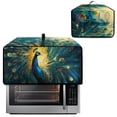 thumbnail image 2 of Renewold Countertop Appliance Cover for Toaster Oven with Accessory Pockets, Dust-Proof Stain-Resistant Home Kitchen Decor Fits Machine Up to 20.5 x 16.5 x 10 Inches, Peacock Blue, 2 of 7