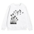 thumbnail image 4 of Zshosam Toddler Sweatshirt Girls Crewneck Sweatshirts Kids Long Sleeve Shirts Tops Fall Pullover Clothes for Girls,White 4 Years, 4 of 4