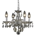 thumbnail image 1 of Elegant Lighting V7804D15GT-GT-RC 12 x 15 in. Rococo 4 light Golden Teak Pendant - Royal Cut Crystals, 1 of 1