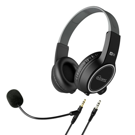 MEE audio KidJamz 3 Kids Safe Listening Headphones w/Volume Limiter & Headset Boom Mic for PC/Tablet