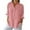 01 Pink, variant on bnaln Womens Cotton Linen Shirts Solid Color 3/4 Sleeve Tops Dressy Casual Blouses Oversized Tshirts for Women Trendy V Neck Button Down Shirts Elegant Casual Bussines Work Blouse