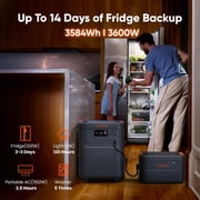 Jackery HomePower 3600 Plus Portable Power Station with Extra Battery and 500X, 3600W AC Output, 7168Wh LFP Solar Generator, Expandable up to 21kWh, Essential Home Backup for Home Use