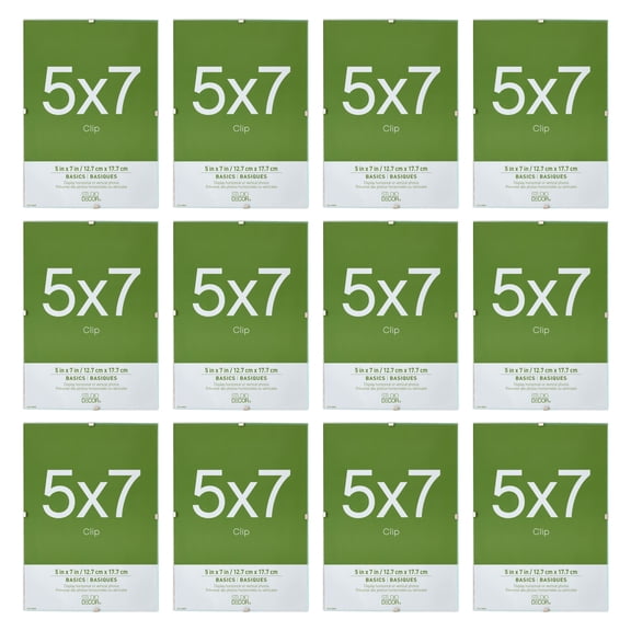 Studio Decor Clip 5" x 7" Frame, Basics, 12 Pack
