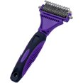 thumbnail image 1 of nipocaio Pet Grooming Tool To Remove Mats Safely For Dogs, Cats And All Hairy Pets Double Sided Shedding Brush Pet Grooming Brush Undercoat Rake Comb1pcs purple, 1 of 5