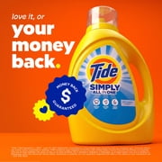 Tide Simply Laundry Detergent Liquid, Oxi Boost + Ultra Stain Release, Refreshing Breeze Scent, 129 fl oz, 96 Loads