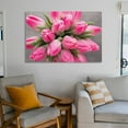 thumbnail image 6 of Pink-and-white Bouquet of Tulip Flower Canvas Art Poster And Wall Art Picture Print Modern Family Bedroom Decor Posters,Unframe-style,16x24inch(40x60cm), 6 of 8
