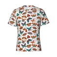 thumbnail image 4 of Vsdgher Colorful Butterfly Print Men's Dry Fit Mesh Athletic Shirts Moisture Wicking Tennis T-Shirt Tops, 4 of 9