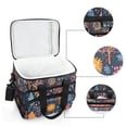thumbnail image 6 of FORMRS Insulated Cooler Bag 24 Cans Capacity Soft Leakproof Lunch Box with Side Pockets, Pink Christmas Splendor, 6 of 7