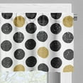 thumbnail image 3 of Ambesonne Polka Dot Valance Pack of 2, Grungy and Glamour Rounds, 54"X12", Grey Dark Mustard, 3 of 5