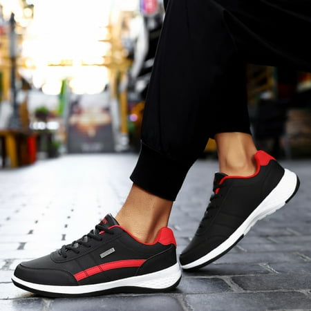 

Mishuowoti Men Wedge Heel Soft Sole Sneakers Soft Sole Round Toe Breathable Running Western Shoes Fashion Men Running Shoes