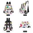 thumbnail image 4 of FORMRS Mini Backpack Purse for Women Travel Daypack Casual Shoulder Bag, Black Retro Pattern, 4 of 7