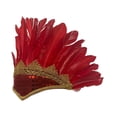 thumbnail image 3 of Tocado de plumas jinwen Sombrero indio de jefe americano rojo, 3 of 8