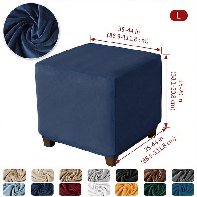 CNKOO 1 Pce Housse de Tabouret Carrée en Velours Élastique Tout Inclus Housse de Tabouret de Rangement ZZZ