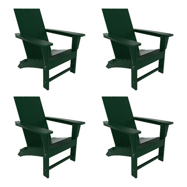 Palms Chaise Adirondack Pliante Moderne en Poly (Ensemble de 4)