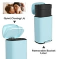 thumbnail image 6 of CL.HPAHKL 13 Gallon(50L) Kitchen Trash Can with Lid，Stainless Steel Garbage Can with Soft-Close Foot Pedal and Removable Inner Bucket, Trash Bin for Bathroom Bedroom Home Office, Blue, 6 of 8