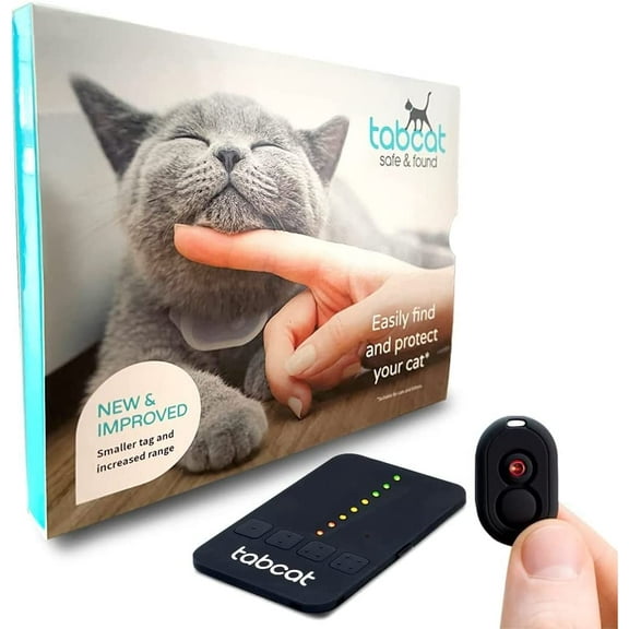 Tabcat v2 Pet Cat/Kitten Tracker – New Longer Range & Smaller Tags, More Accurate than GPS