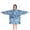 Blue Paisley Pattern, variant on Blue Pioneer Flower Pattern Blanket Hoodies for Kids 6-13YR Oversize Wearable Blanket Hoodies for Boys Girls Teens