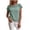 *Green, variant on ClodeEU Women's Crewneck Short Sleeve Top with Cutout ,Casual Solid Color Summer Blouse Blue,Women's Plus L