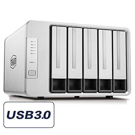 TerraMaster D5-300 USB3.0 (5Gbps) Type C 5-Bay External Hard Drive Enclosure Support RAID 5 Hard Disk RAID Storage (Best Raid Storage For Mac 2019)