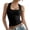C-Black58, variant on Womens Summer Ribbed Fitted Crop Top Sleeveless Camisole Scoop Neck Solid Color Workout Gym Stylish Tops