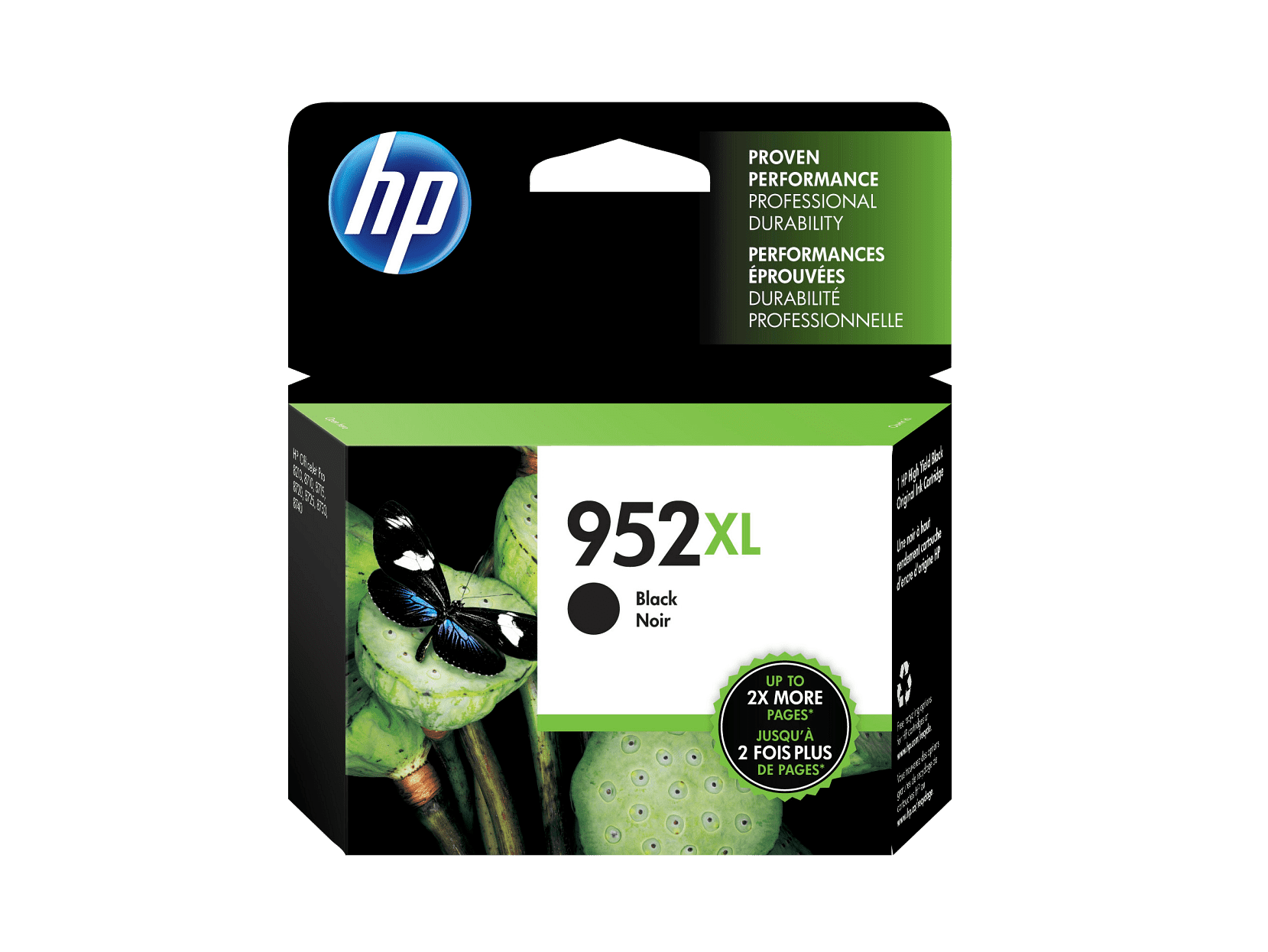 HP 952XL High Yield Black Original Ink Cartridge, ~2,000 pages, F6U19AN#140
