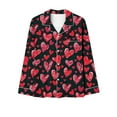 thumbnail image 7 of HaoXianJian 2 Pack Womens Pajama s Long Sleeve with Long Pajama Pant V-neck Soft Sleepwear Heart Printed Pjs Loungewear s Plus Size 2X 3X, 7 of 7
