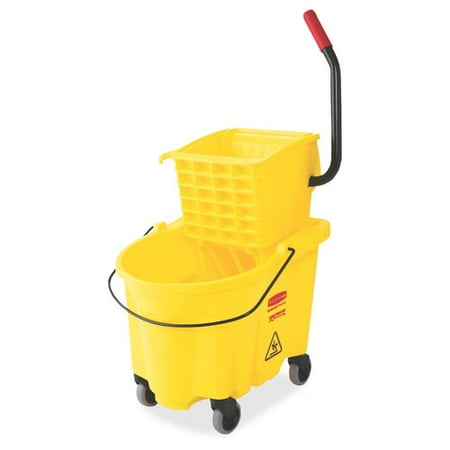 Wringer System - Rubbermaid Commercial Products WaveBrake Mop Bucket with Wringer