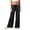 Black, variant on Girls Wide Leg Casual Pants Fold Over Polka Dot Patchwork Waist Loose Fit Trousers Kids Daily Vacation Soft Stretchy Long Pants(Coffee,7-8 Years)