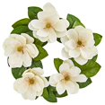 thumbnail image 1 of Nearly Natural 23-in. Magnolia Artificial Wreaths White, 1 of 3