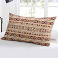 thumbnail image 5 of Geometric Moroccan Throw Pillow Cover, Brown Nordic Boho Stripes Rectangle Decorative Pillow Case Protector Soft Cushion Cover Lumbar Pillowcase for Couch Sofa Bedroom Car Chair Decor 20x36 Inch, 5 of 8