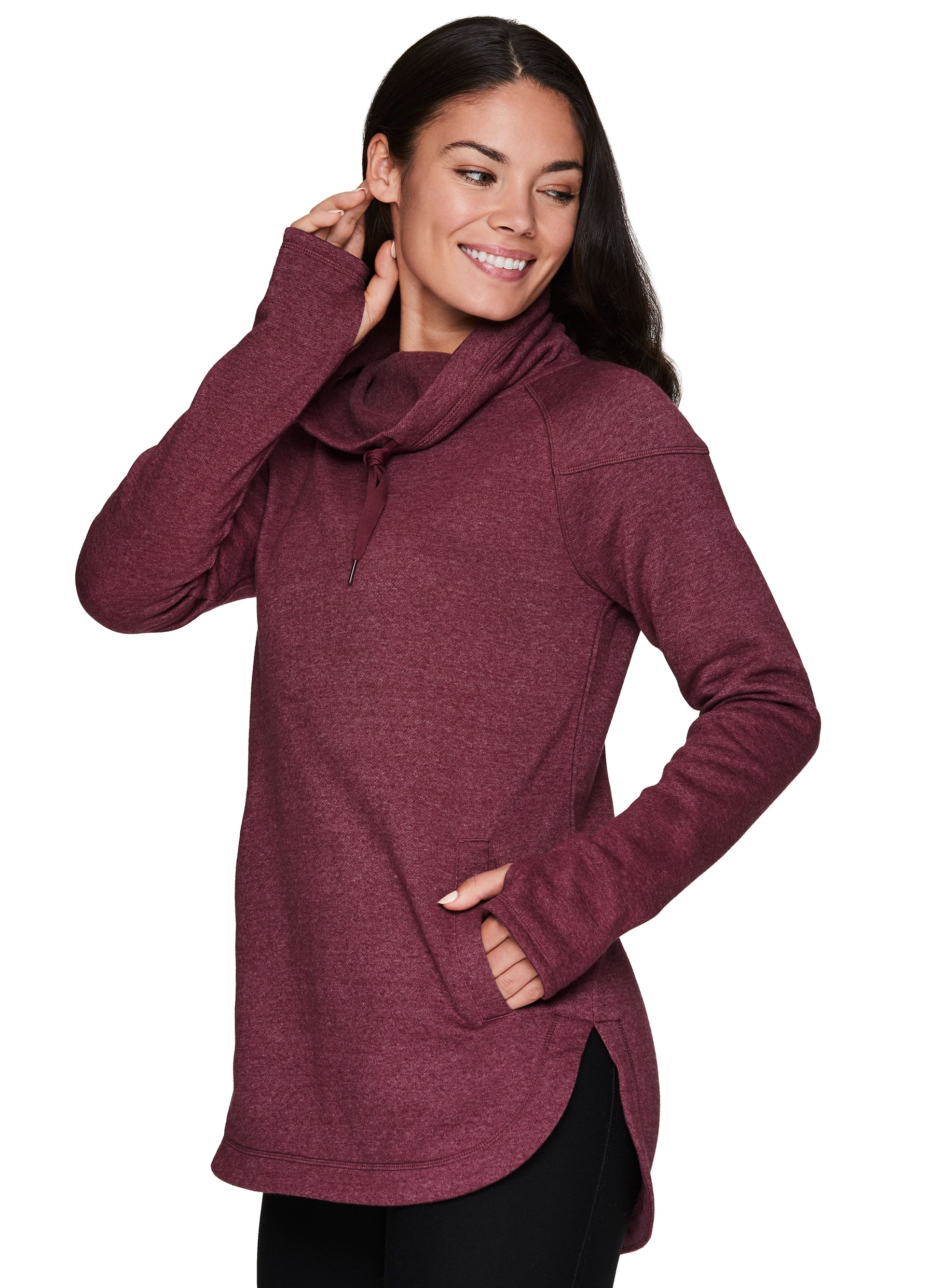 RBX - RBX Active Women's Long Sleeve Fashion Fleece Tunic Pullover ...