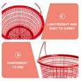 thumbnail image 5 of BESTOYARD 10Pcs Lightweight Red Plastic Basket with Handle for Fruit and Vegetable Storage, 5 of 5