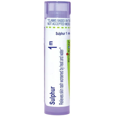 Boiron Sulphur 1M, Homeopathic Medicine for Skin Rash Worsened By Heat And Water, 80 Pellets