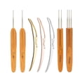 thumbnail image 1 of pitrice 7Pcs Bamboo Handle Crochet Dreadlock Hook Needle Tool Braiding Hair Making, 1 of 9