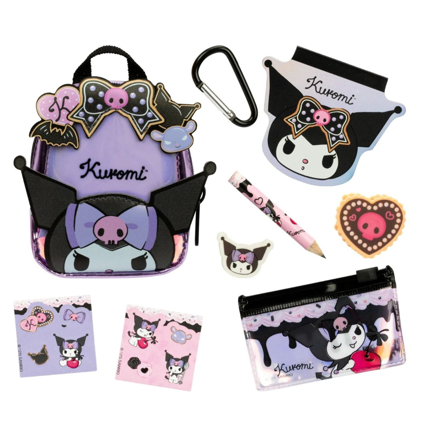 Real Littles Hello Kitty® and Friends Scented Backpacks, 6 Mini Stationery, Ages 6+ - Kuromi