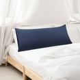 thumbnail image 6 of PiccoCasa Washed Microfiber Body Pillowcases Soft Envelope Navy Blue 20"x48", 6 of 7